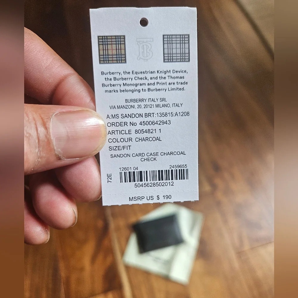Authentic Burberry Card Holder